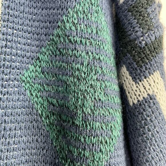 Vintage 80s 90s Van Heusen Hennessy Acrylic Geometric Grandpa Sweater Mens L - Picture 5 of 7